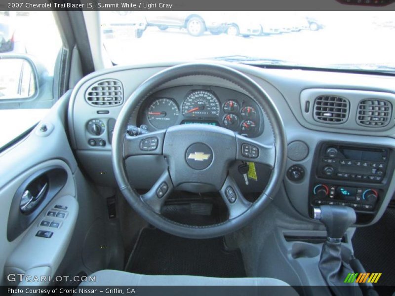 Summit White / Light Gray 2007 Chevrolet TrailBlazer LS