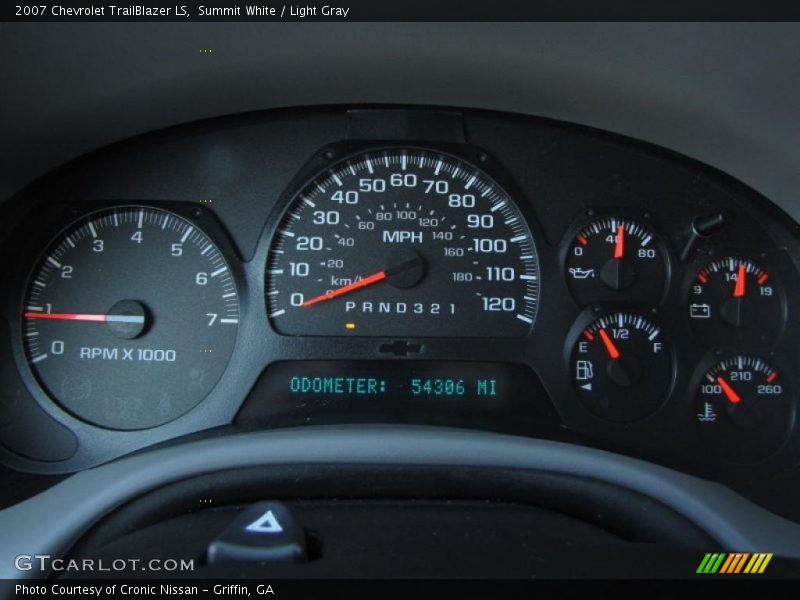 Summit White / Light Gray 2007 Chevrolet TrailBlazer LS