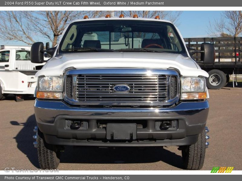 Oxford White / Medium Parchment 2004 Ford F550 Super Duty XLT Crew Cab Fifth Wheel