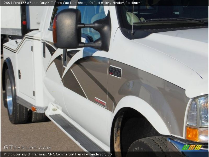 Oxford White / Medium Parchment 2004 Ford F550 Super Duty XLT Crew Cab Fifth Wheel
