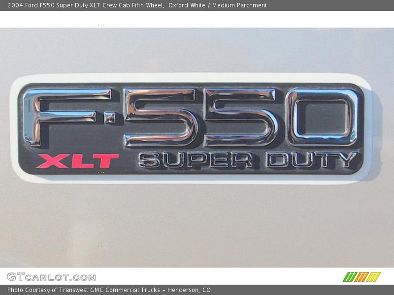 Oxford White / Medium Parchment 2004 Ford F550 Super Duty XLT Crew Cab Fifth Wheel