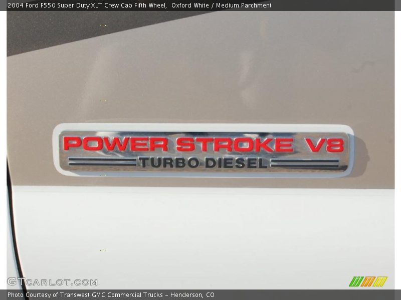 Oxford White / Medium Parchment 2004 Ford F550 Super Duty XLT Crew Cab Fifth Wheel