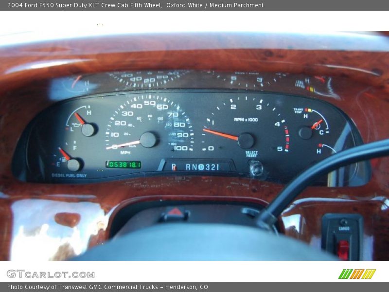 Oxford White / Medium Parchment 2004 Ford F550 Super Duty XLT Crew Cab Fifth Wheel