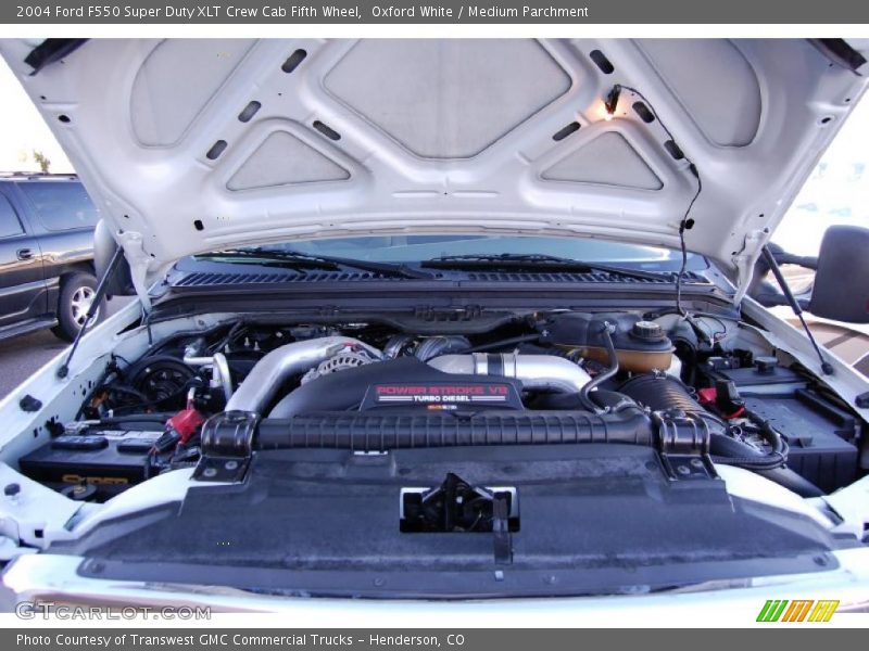 Oxford White / Medium Parchment 2004 Ford F550 Super Duty XLT Crew Cab Fifth Wheel