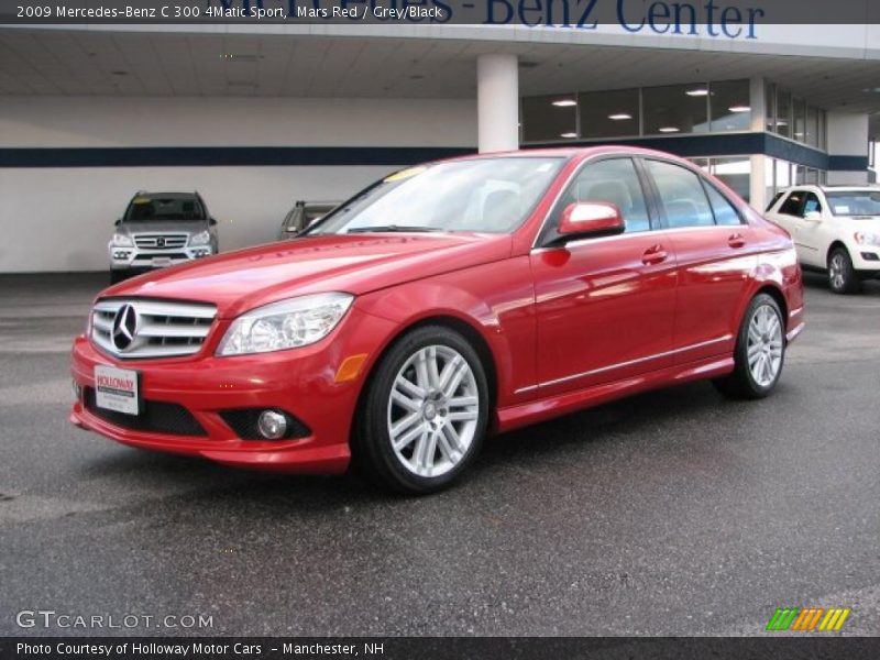 Mars Red / Grey/Black 2009 Mercedes-Benz C 300 4Matic Sport