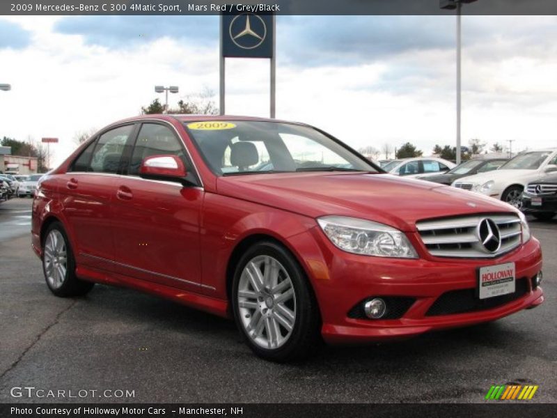 Mars Red / Grey/Black 2009 Mercedes-Benz C 300 4Matic Sport