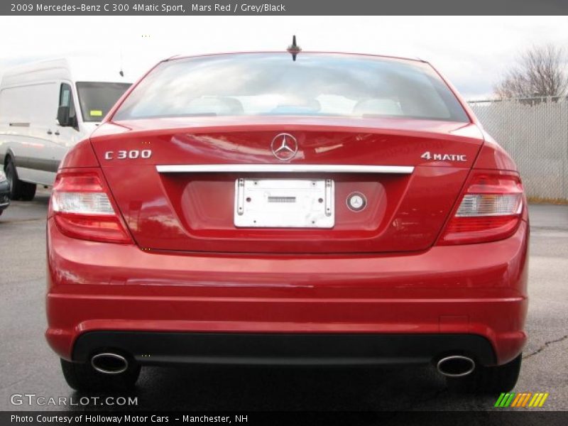 Mars Red / Grey/Black 2009 Mercedes-Benz C 300 4Matic Sport