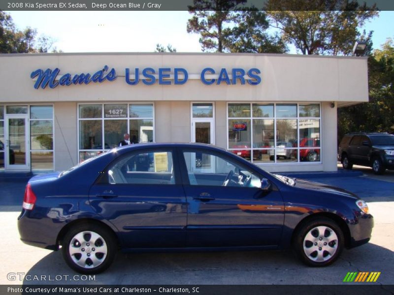 Deep Ocean Blue / Gray 2008 Kia Spectra EX Sedan