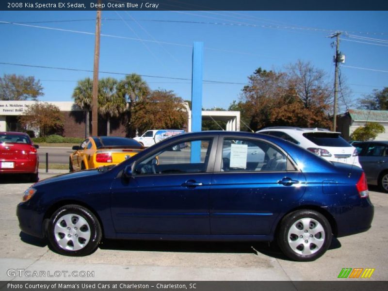 Deep Ocean Blue / Gray 2008 Kia Spectra EX Sedan