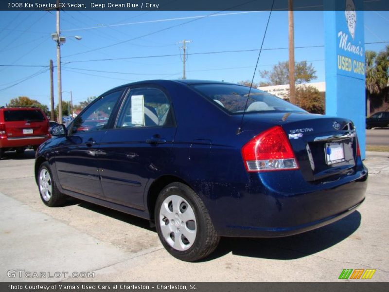 Deep Ocean Blue / Gray 2008 Kia Spectra EX Sedan