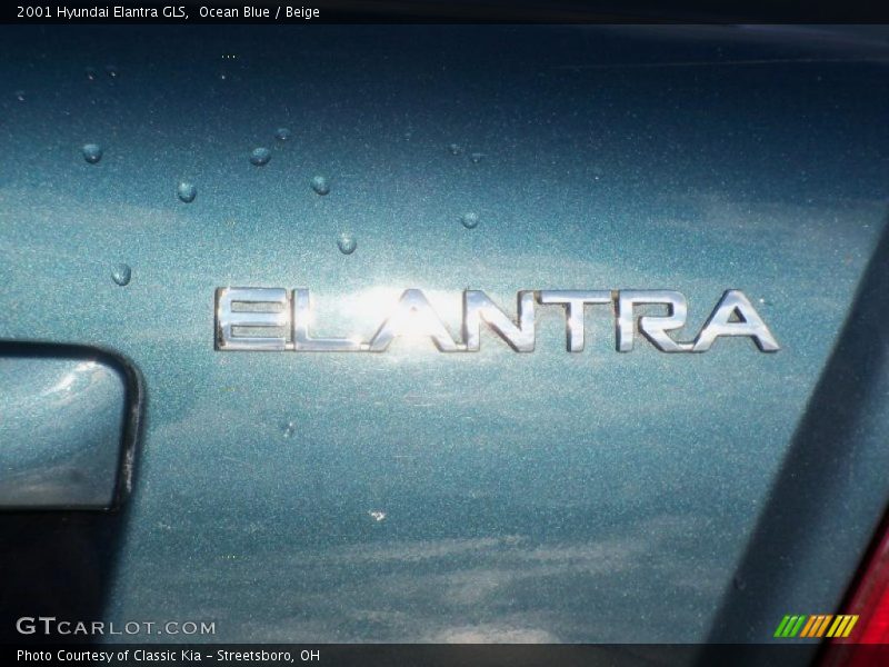 Ocean Blue / Beige 2001 Hyundai Elantra GLS