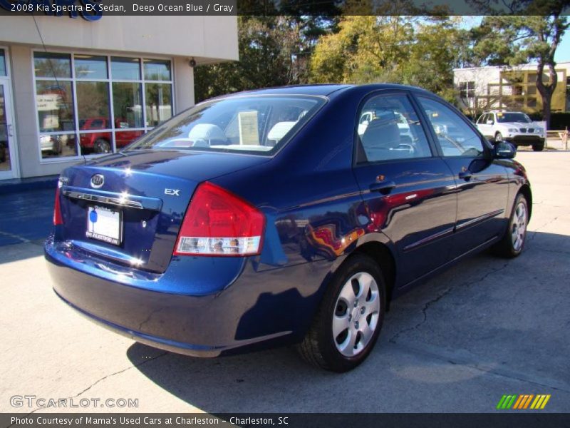 Deep Ocean Blue / Gray 2008 Kia Spectra EX Sedan