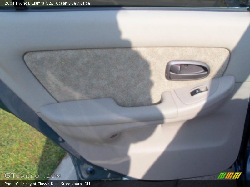 Ocean Blue / Beige 2001 Hyundai Elantra GLS