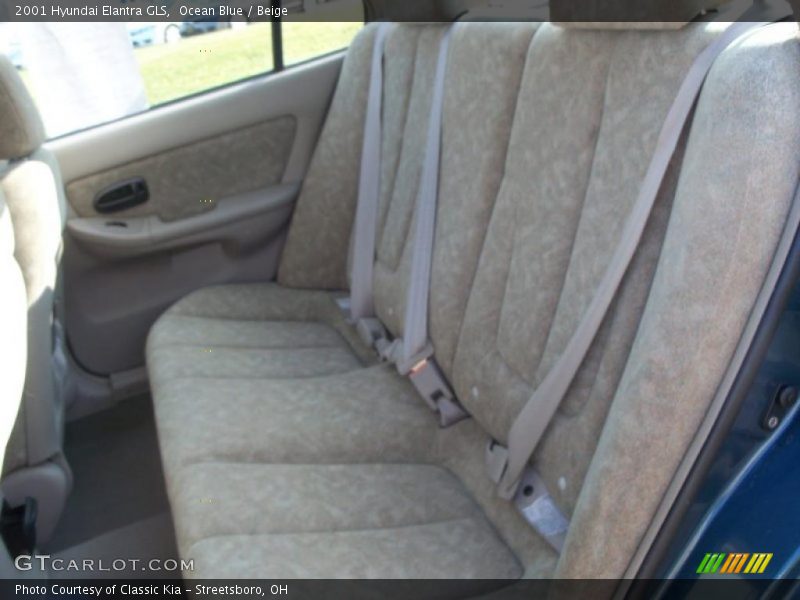 Ocean Blue / Beige 2001 Hyundai Elantra GLS