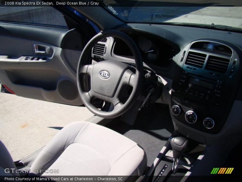 Deep Ocean Blue / Gray 2008 Kia Spectra EX Sedan