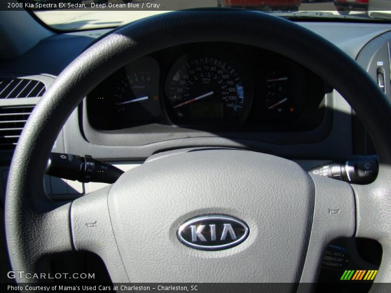 Deep Ocean Blue / Gray 2008 Kia Spectra EX Sedan