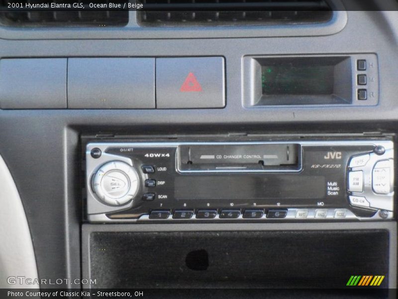 Ocean Blue / Beige 2001 Hyundai Elantra GLS