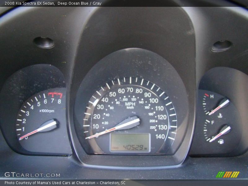Deep Ocean Blue / Gray 2008 Kia Spectra EX Sedan