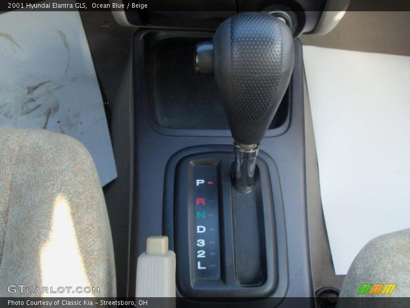 Ocean Blue / Beige 2001 Hyundai Elantra GLS