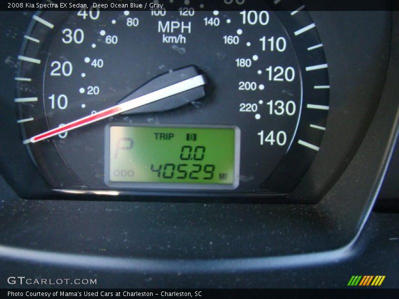 Deep Ocean Blue / Gray 2008 Kia Spectra EX Sedan