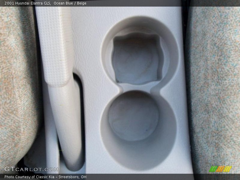 Ocean Blue / Beige 2001 Hyundai Elantra GLS