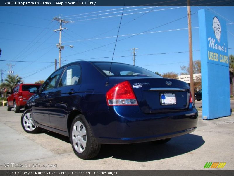 Deep Ocean Blue / Gray 2008 Kia Spectra EX Sedan