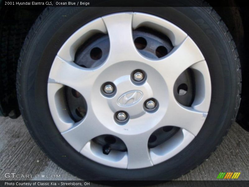 Ocean Blue / Beige 2001 Hyundai Elantra GLS