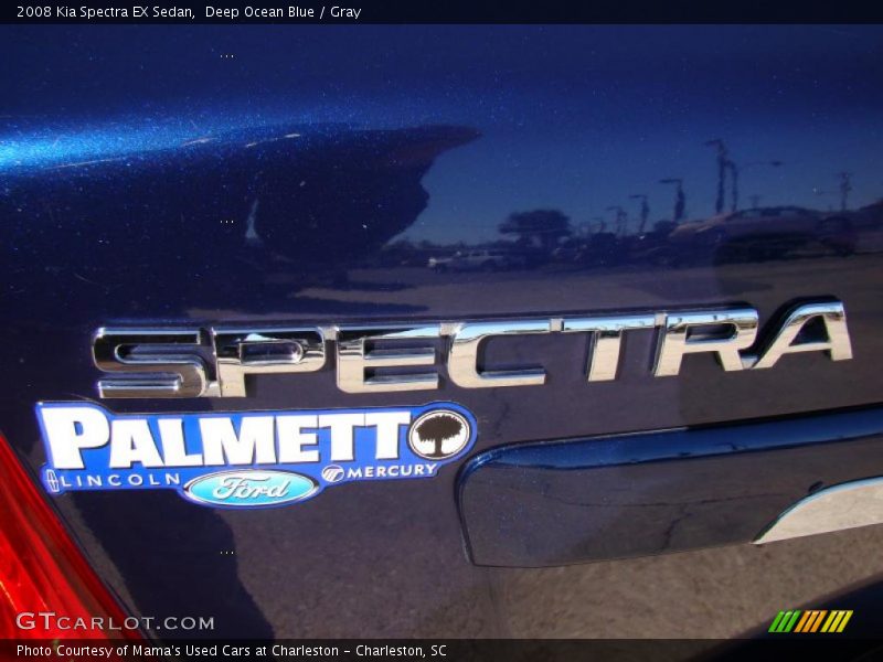 Deep Ocean Blue / Gray 2008 Kia Spectra EX Sedan