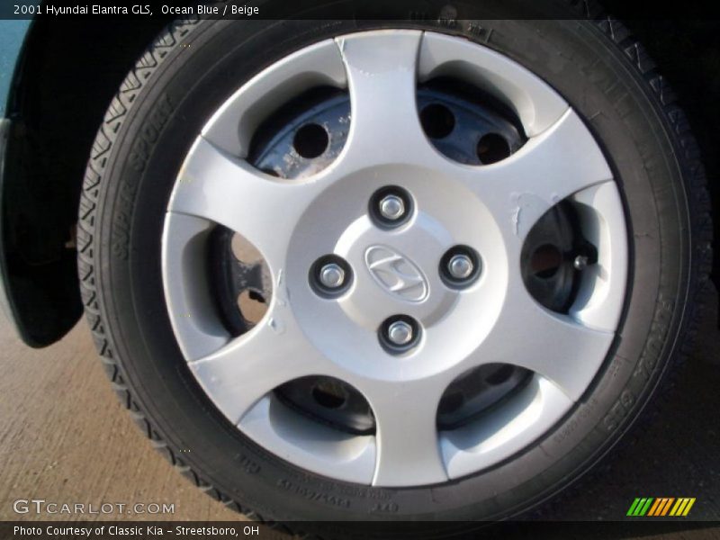 Ocean Blue / Beige 2001 Hyundai Elantra GLS