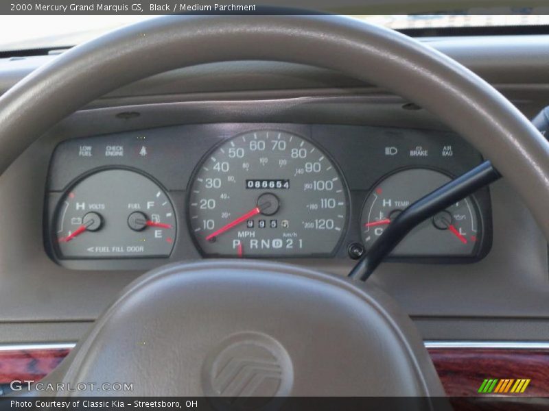 Black / Medium Parchment 2000 Mercury Grand Marquis GS