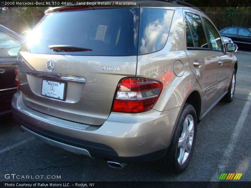 Sand Beige Metallic / Macadamia 2008 Mercedes-Benz ML 350 4Matic