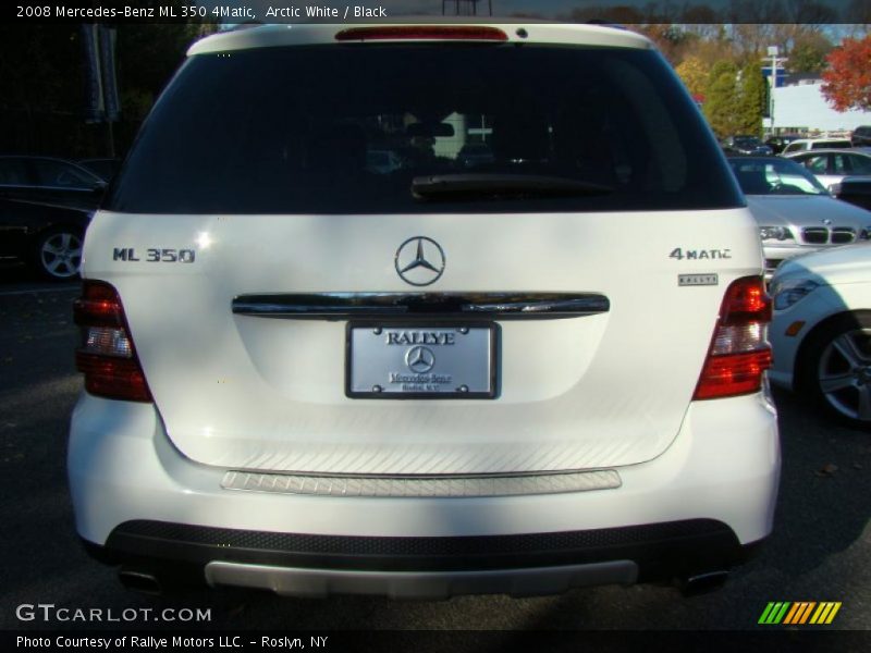 Arctic White / Black 2008 Mercedes-Benz ML 350 4Matic
