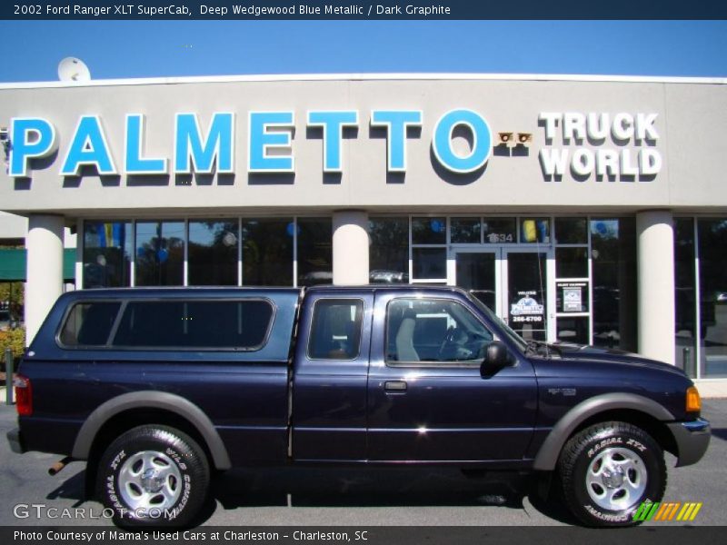 Deep Wedgewood Blue Metallic / Dark Graphite 2002 Ford Ranger XLT SuperCab