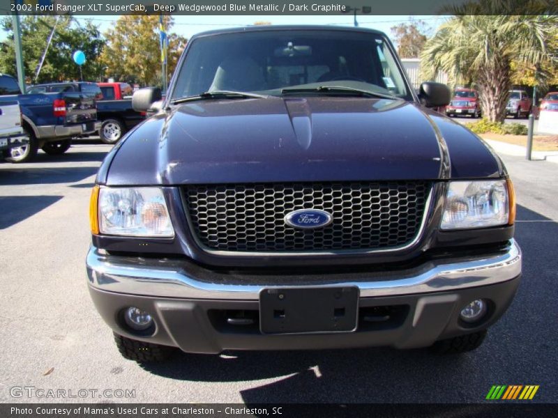 Deep Wedgewood Blue Metallic / Dark Graphite 2002 Ford Ranger XLT SuperCab