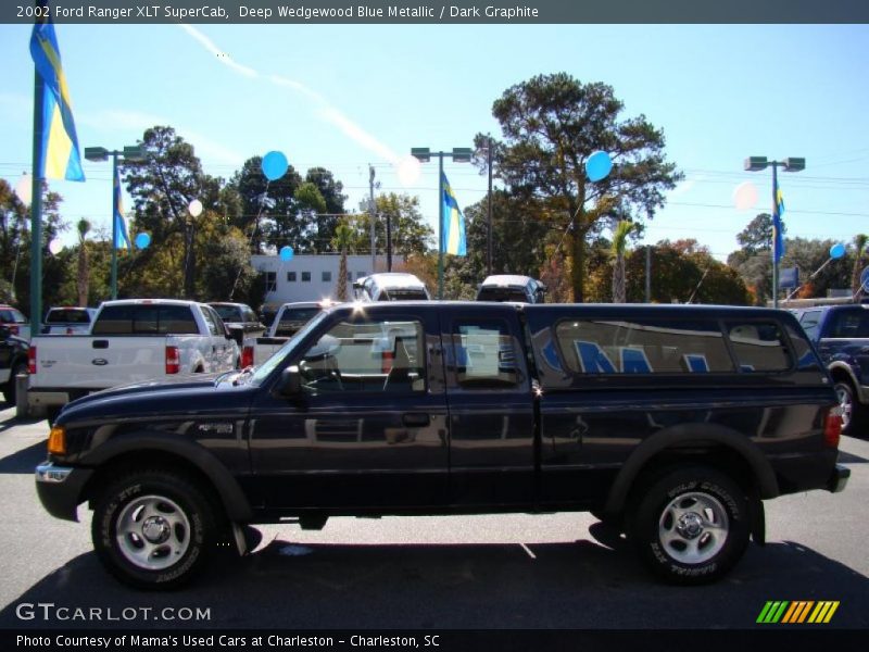 Deep Wedgewood Blue Metallic / Dark Graphite 2002 Ford Ranger XLT SuperCab