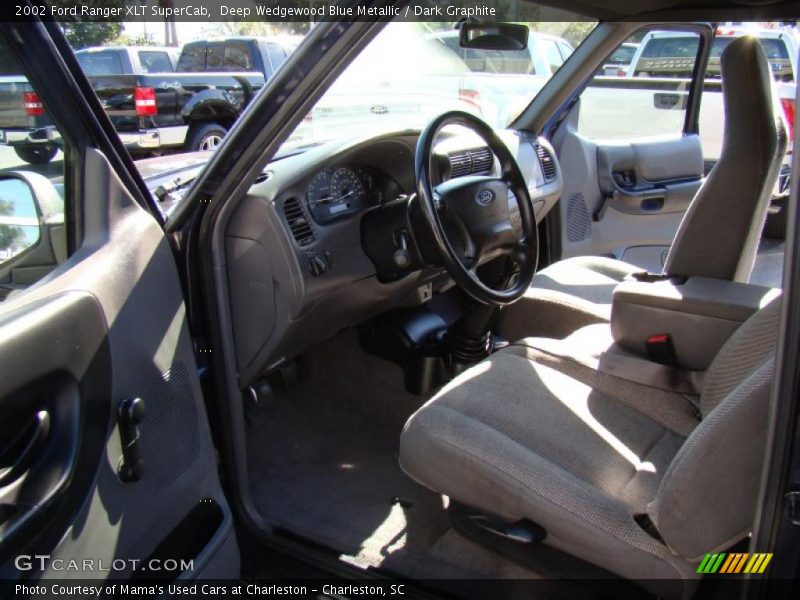 Deep Wedgewood Blue Metallic / Dark Graphite 2002 Ford Ranger XLT SuperCab