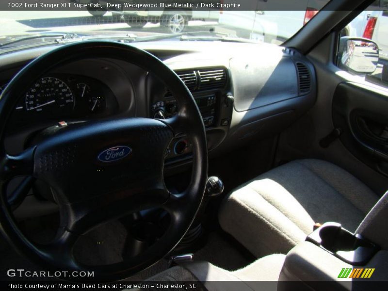 Deep Wedgewood Blue Metallic / Dark Graphite 2002 Ford Ranger XLT SuperCab