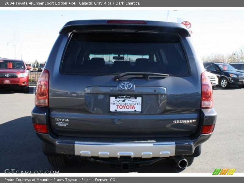 Galactic Gray Mica / Dark Charcoal 2004 Toyota 4Runner Sport Edition 4x4