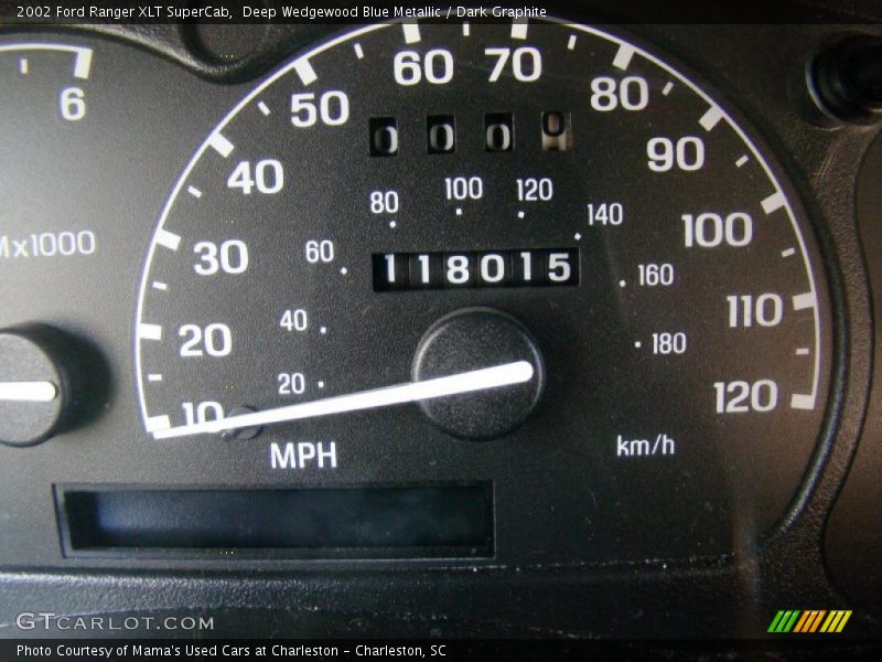 Deep Wedgewood Blue Metallic / Dark Graphite 2002 Ford Ranger XLT SuperCab