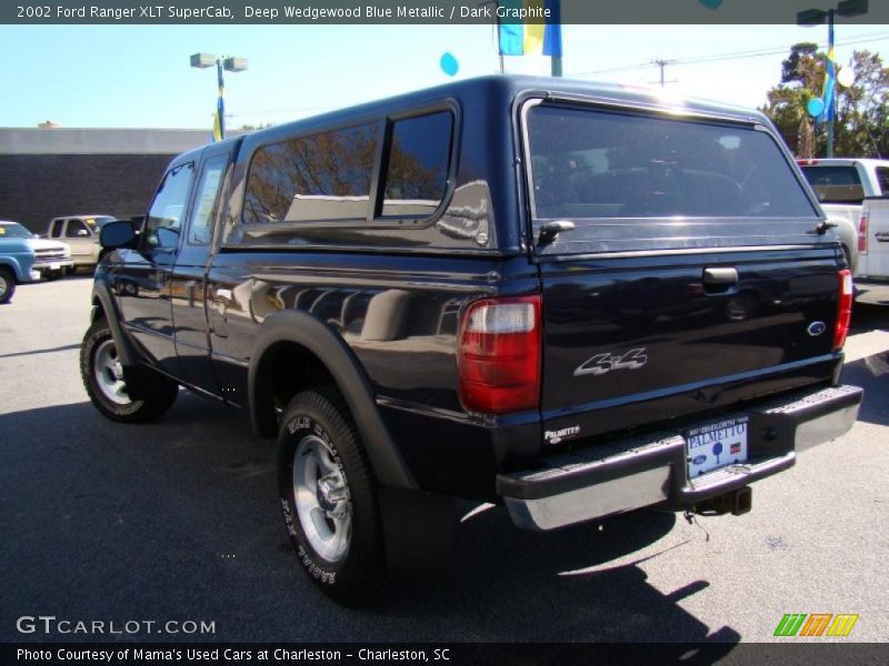Deep Wedgewood Blue Metallic / Dark Graphite 2002 Ford Ranger XLT SuperCab