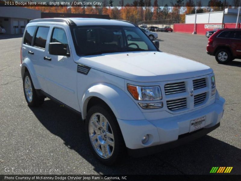 Bright White / Dark Slate Gray 2011 Dodge Nitro Heat
