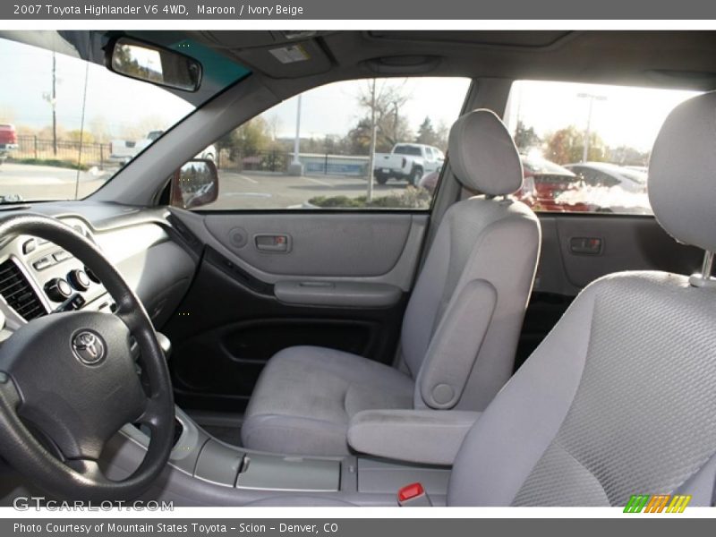 Maroon / Ivory Beige 2007 Toyota Highlander V6 4WD