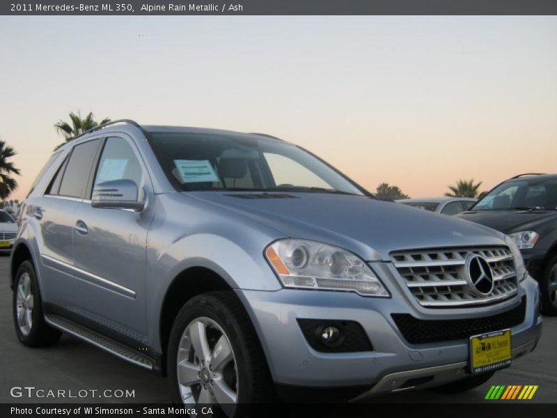 Alpine Rain Metallic / Ash 2011 Mercedes-Benz ML 350