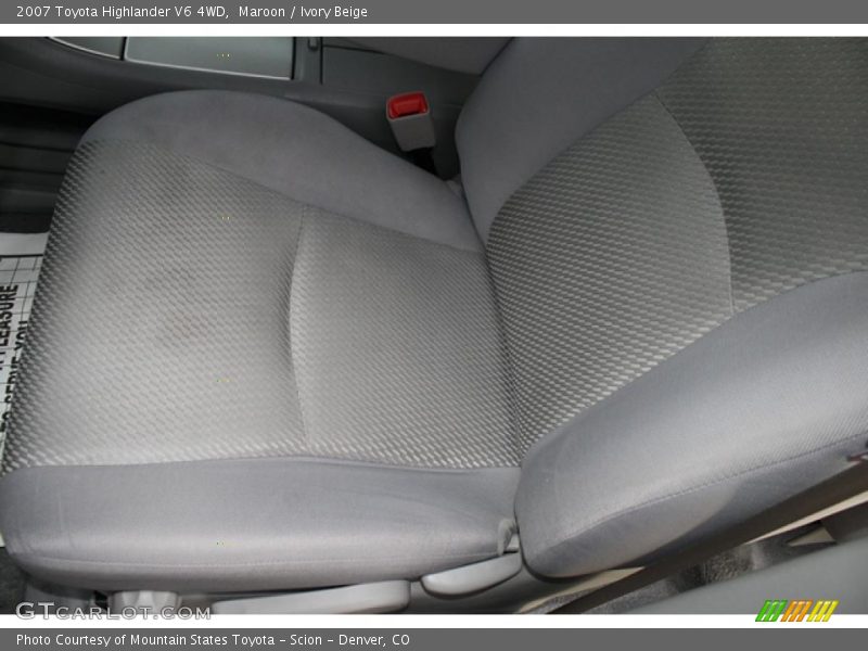Maroon / Ivory Beige 2007 Toyota Highlander V6 4WD