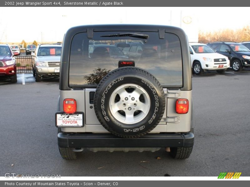 Silverstone Metallic / Agate Black 2002 Jeep Wrangler Sport 4x4