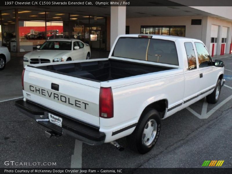 Olympic White / Red 1997 Chevrolet C/K C1500 Silverado Extended Cab