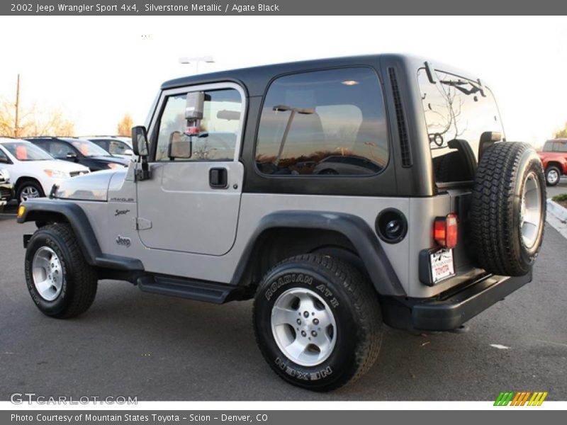 Silverstone Metallic / Agate Black 2002 Jeep Wrangler Sport 4x4