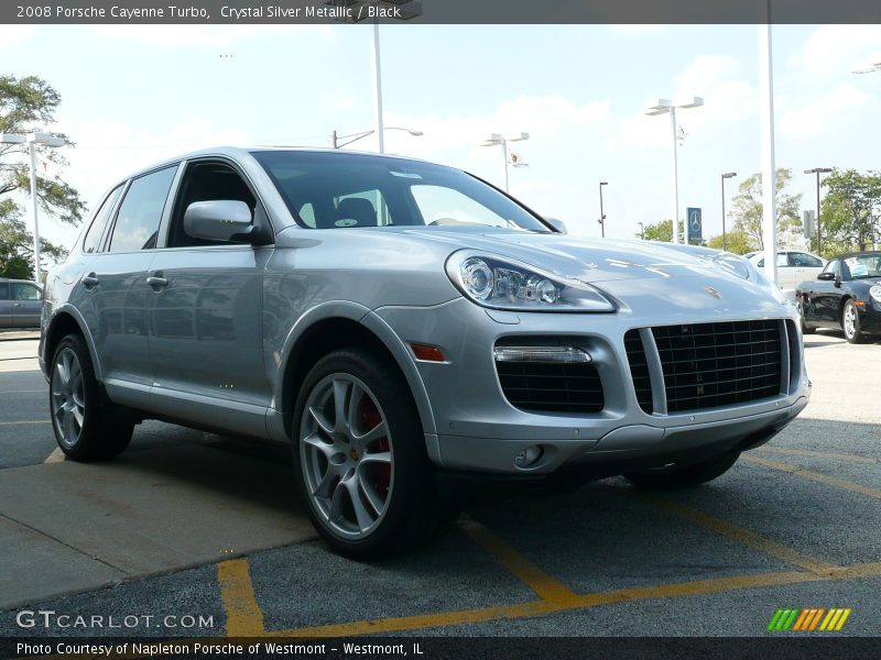 Crystal Silver Metallic / Black 2008 Porsche Cayenne Turbo
