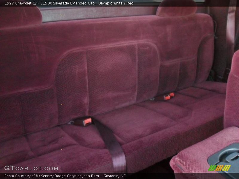 Olympic White / Red 1997 Chevrolet C/K C1500 Silverado Extended Cab