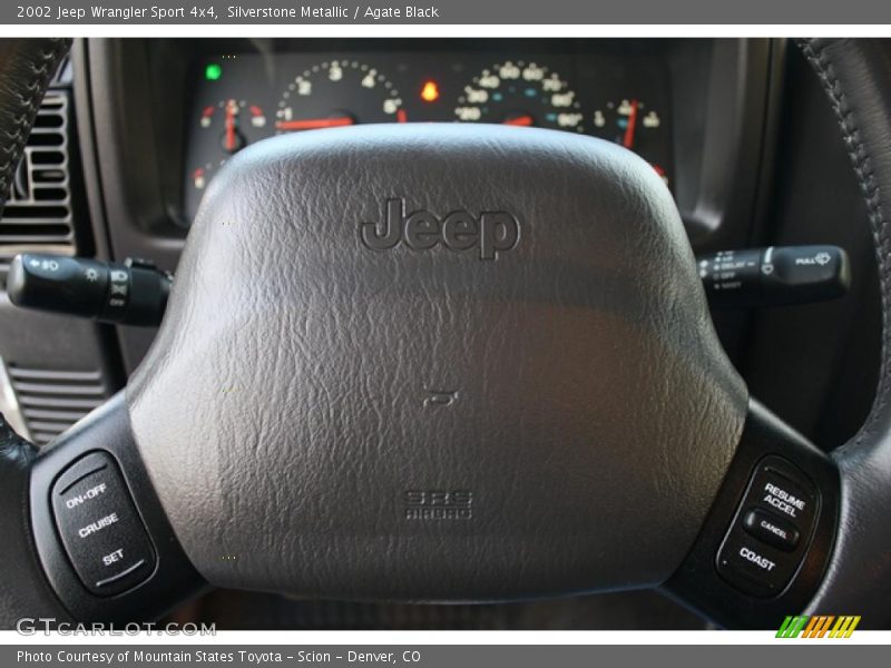 Silverstone Metallic / Agate Black 2002 Jeep Wrangler Sport 4x4